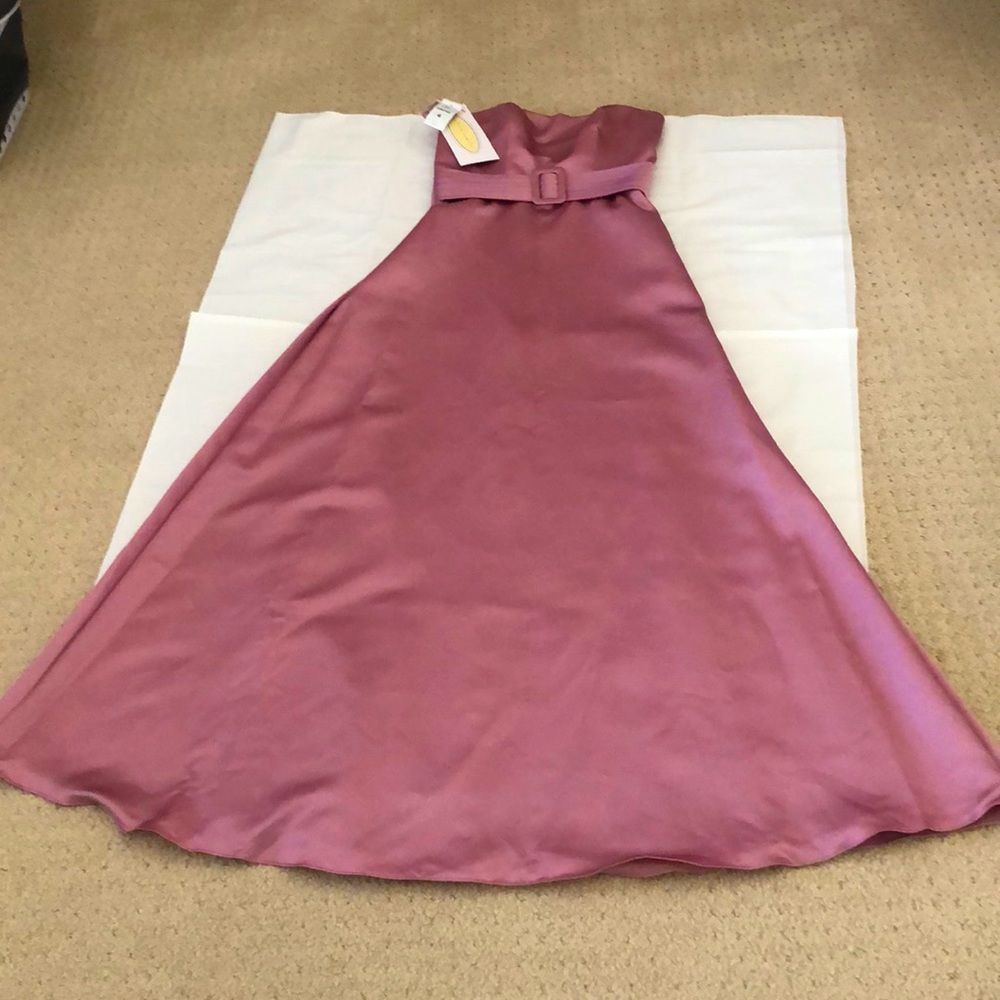 Alfred Angelo Satan Dress - color Dusty Rose - size 4 fully lined and strapless